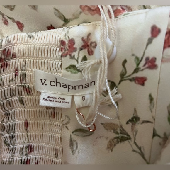 V.Chapman dress in the style June dress in Carmel valley rose size 8. - Picture 7 of 8